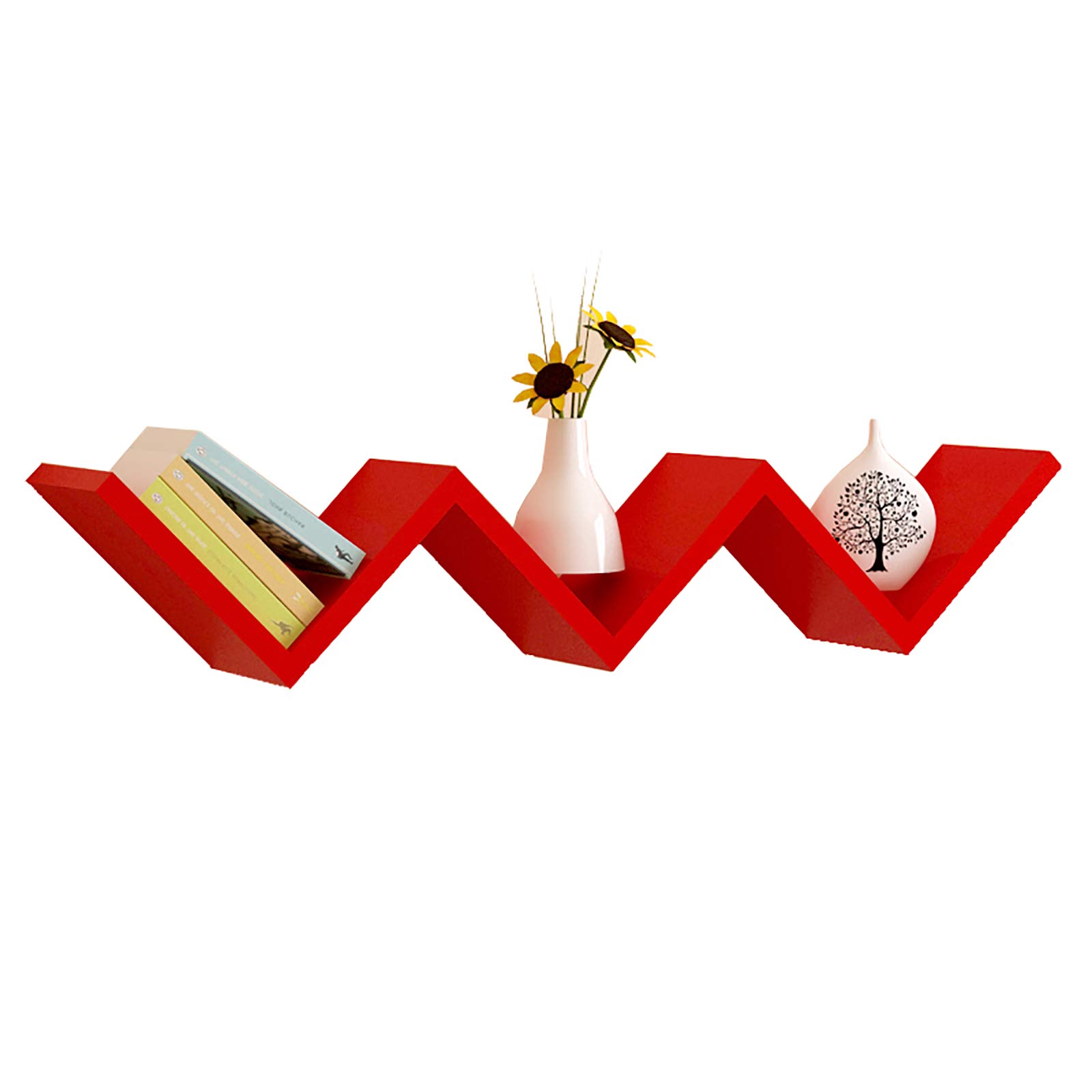 Amazon.com: Wddwymll Modern Decorative Wall Shelf Zig-Zag